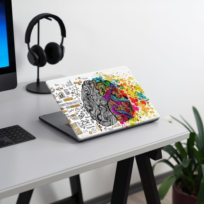 FUNUT for MacBook Air 13 Inch Case 2021 2020 2019 2018 Release A2337 M1 A2179 A1932, Plastic Hard Shell Case Cover for M1 MacBook Air 13 Inch Retina with Touch ID with Keyboard Cover, Formula Brain - Image 4